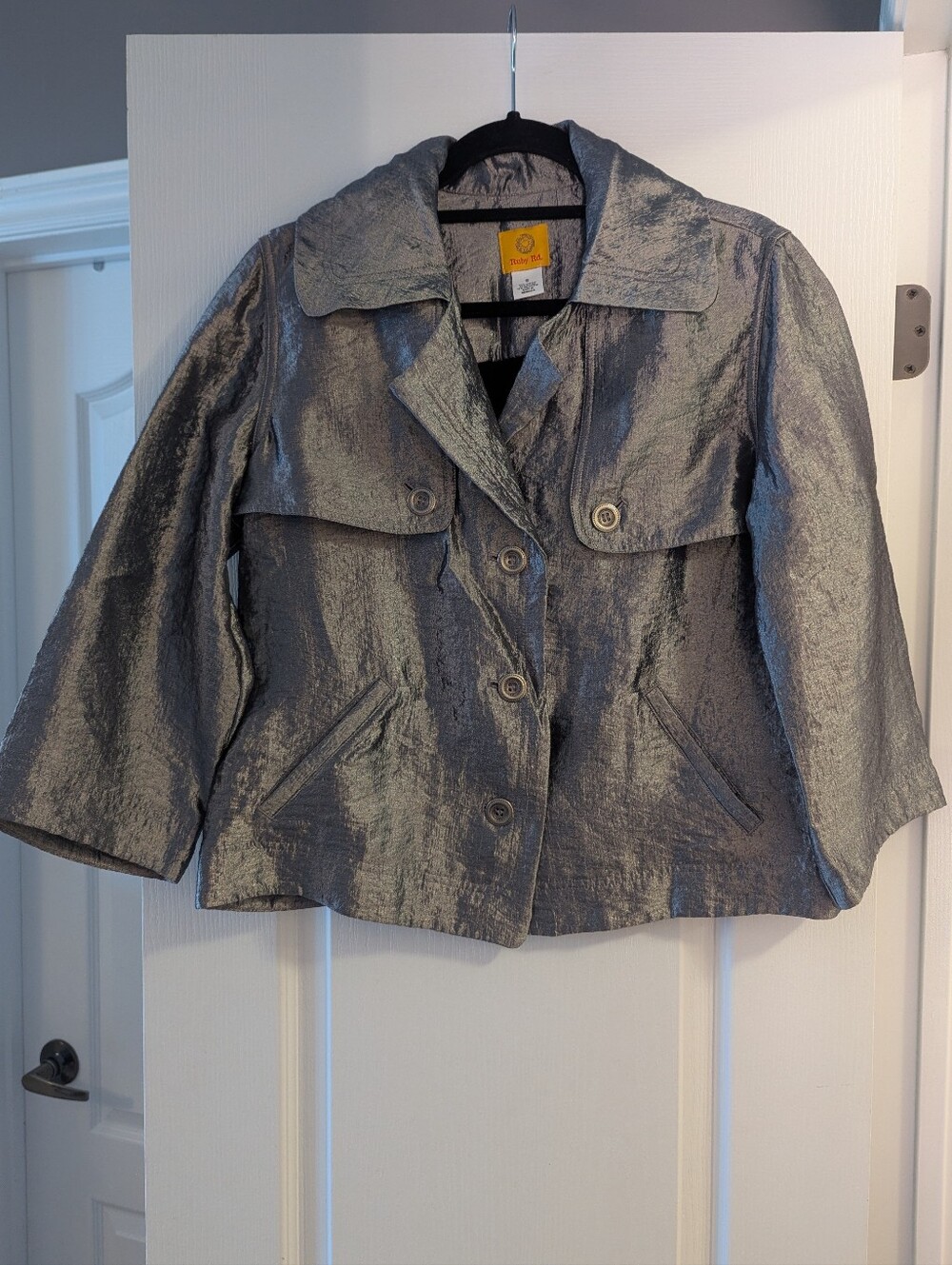 Metallic Silver Women's Jacket - By Ruby Rd.
